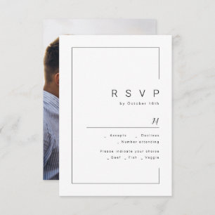 RSVP de casamento de fotos minimalistas modernas
