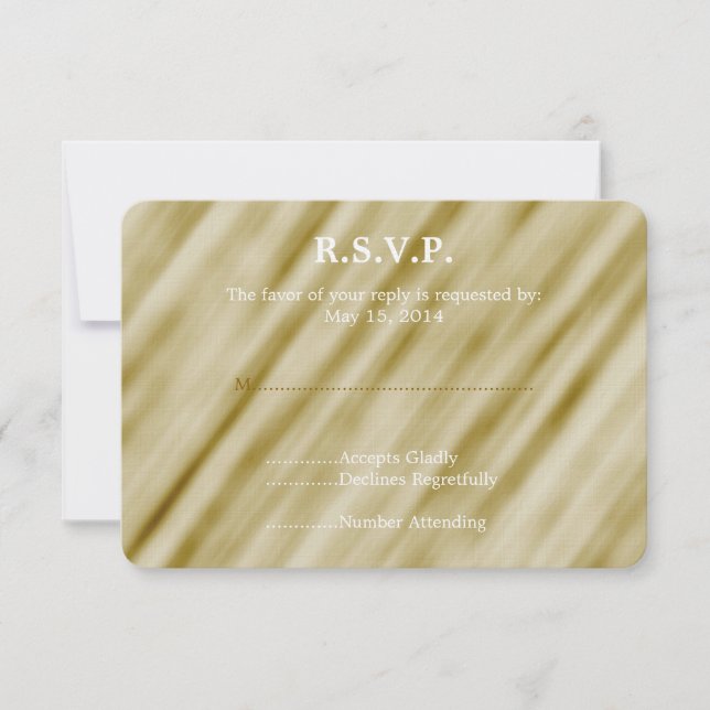 RSVP de Casamento de Glam Dourado (Frente)