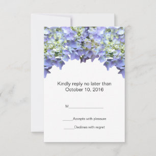 RSVP de Casamento de Hydrangea Rple