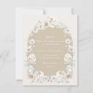 RSVP de Casamento de Jardim Floral Dourado
