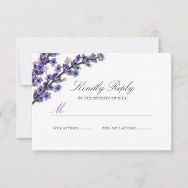 RSVP de Casamento de Lavanda Roxo Elegante