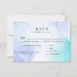 *~* RSVP de Casamento de Lavanda Suave
