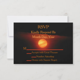 RSVP de Casamento de Lua de Colheita de cheio