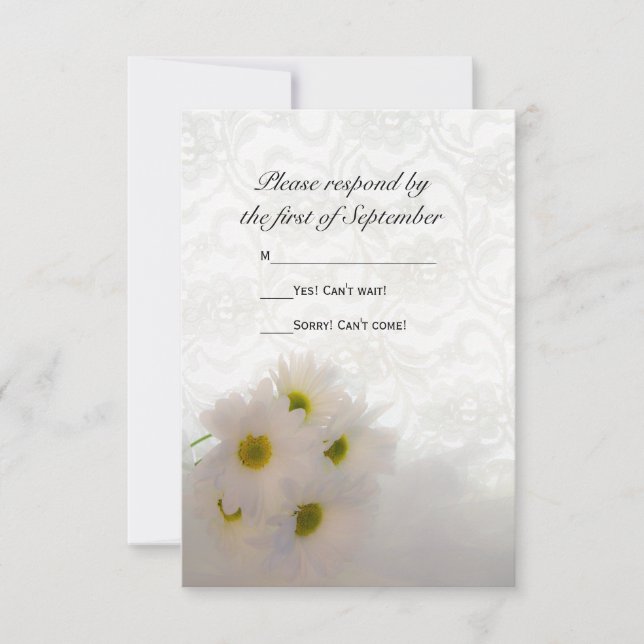 RSVP de Casamento de Lugar Branco e Disies (Frente)