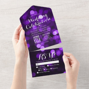 RSVP de Casamento de Luzes Brilhantes de Boque Rox