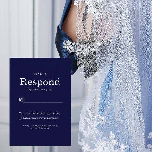 RSVP de Casamento de marinho (Criador carregado)