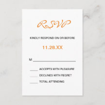 RSVP de Casamento de Monograma de Divisão