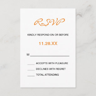 RSVP de Casamento de Monograma de Divisão