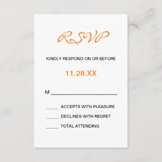 RSVP de Casamento de Monograma de Divisão