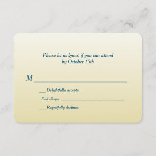 RSVP de Casamento de Ombre Dourado Bilíngue