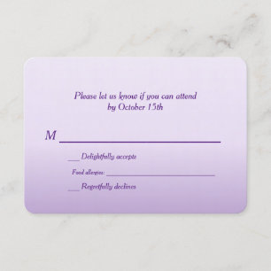 RSVP de Casamento de Ombre Roxo Bilíngue