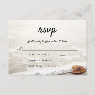 RSVP de Casamento de Ondas de Praia