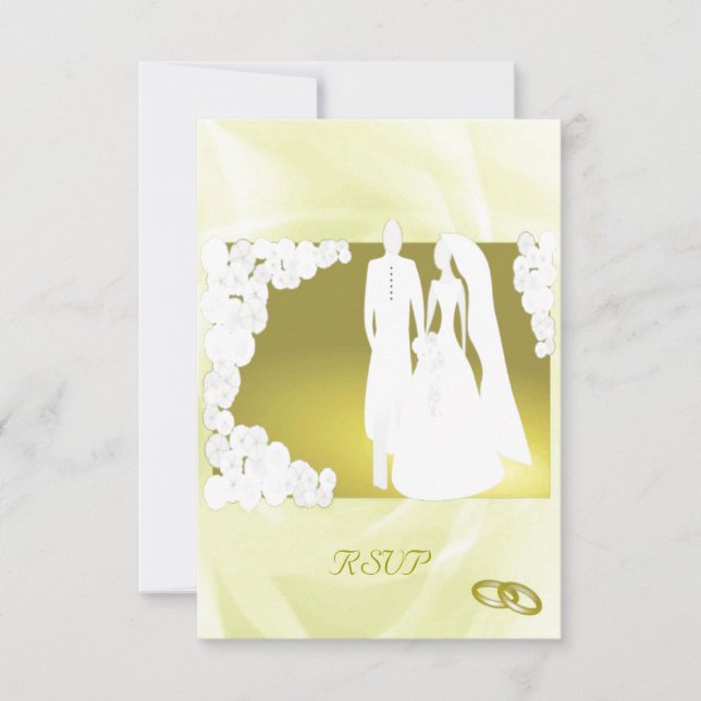 RSVP de Casamento de ouro (Frente)