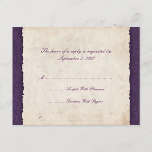 RSVP de Casamento de País Roxo