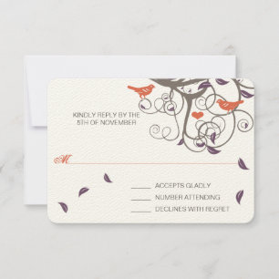 RSVP de Casamento de Pássaros com RessVP
