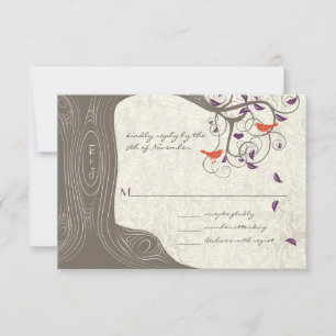 RSVP de Casamento de Pássaros com RessVP
