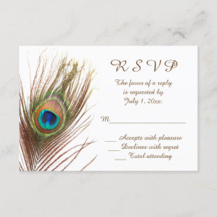 RSVP de Casamento de Peacock