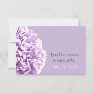 RSVP de Casamento de Peony lavanda
