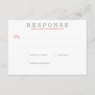 RSVP de Casamento de Praia Coral