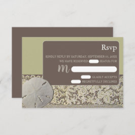 RSVP de Casamento de Praia da Vintage.