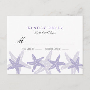 RSVP de Casamento de Praia de Starfish Rple