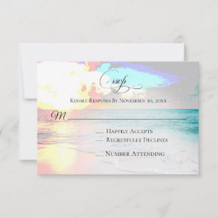 *~* RSVP de Casamento de Praia do Oceano Exótico N