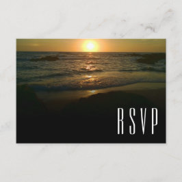 RSVP de Casamento de Praia Sunset