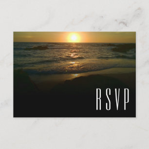 RSVP de Casamento de Praia Sunset