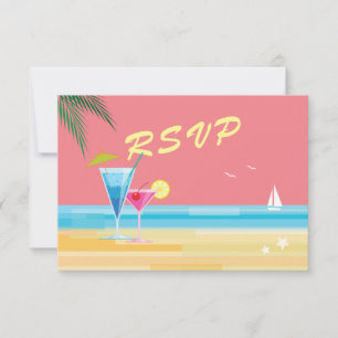 RSVP de Casamento de Praia Sunset