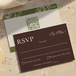 RSVP de Casamento de QR da Moderna Minimalista Mou