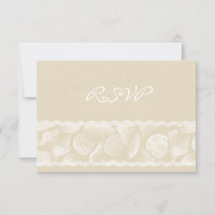 RSVP de Casamento de Quebra-Lace e Sea Shell