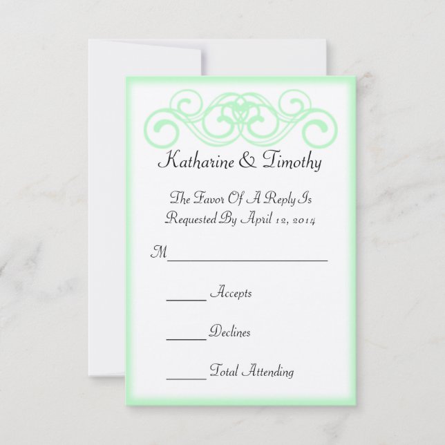 RSVP de Casamento de Rolagem de Contato Fairytale (Frente)