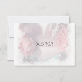 RSVP de Casamento de Rosas Rosa Suave