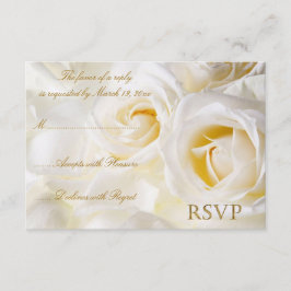 RSVP de Casamento de Roses Brancas