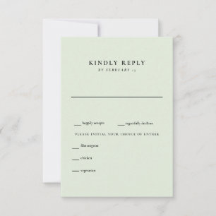 RSVP de Casamento de Sage Simples