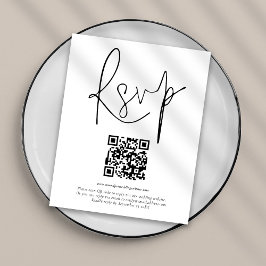 RSVP de Casamento de Script de Código QR de Orçame