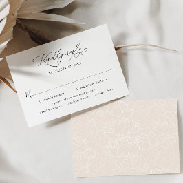 Rsvp de Casamento de Script Elegante com Cartão de