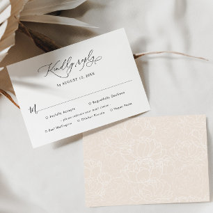Rsvp de Casamento de Script Elegante com Cartão de