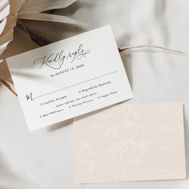 Rsvp de Casamento de Script Elegante com Cartão de (Criador carregado)