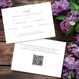 RSVP de Casamento de Script Elegante de lavanda co
