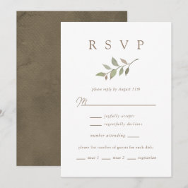 RSVP de Casamento de Script Elegante de Queda Simp