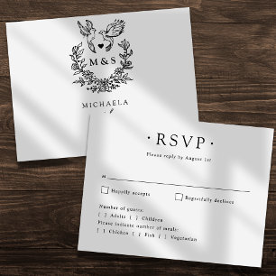 RSVP de Casamento de Script Elegante para Doves Mí