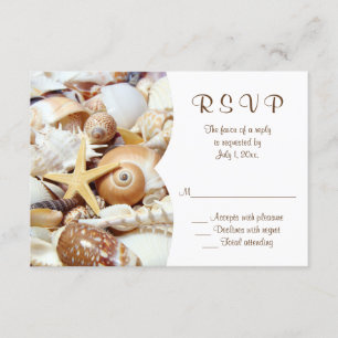RSVP de Casamento de Seashells