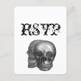 RSVP de Casamento de Skulls Gothic