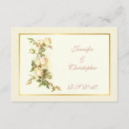 RSVP de Casamento de spray de Rosa Branca