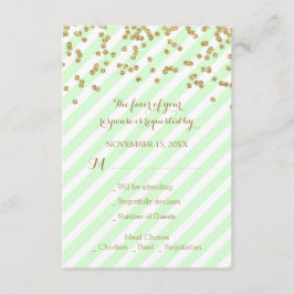 RSVP de Casamento de Stripes de Casa de Confetti D