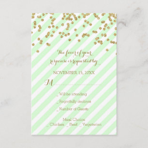 RSVP de Casamento de Stripes de Casa de Confetti D