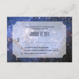 RSVP de Casamento de Tema da Noite Elegante / RSVP