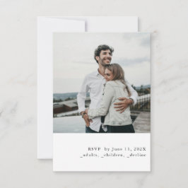 RSVP de Casamento de Tema de Foto Simples