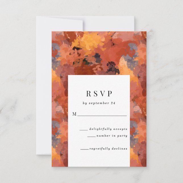RSVP de Casamento de Terracotta Boho, sofisticado  (Frente)